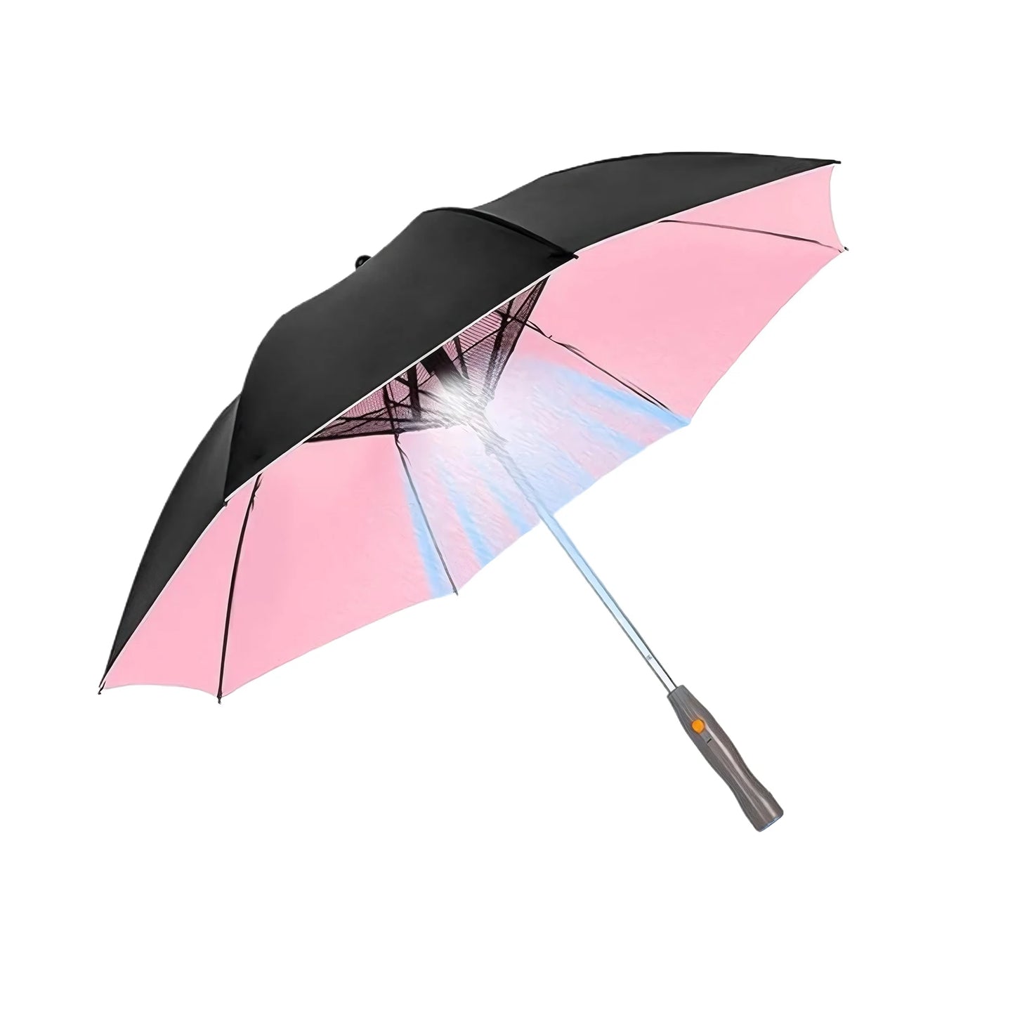 Versatile 3-in-1 Portable Umbrella with Fan and Sprayer - Stay Cool and Protected from Sun and Rain!
