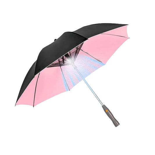 Versatile 3-in-1 Portable Umbrella with Fan and Sprayer - Stay Cool and Protected from Sun and Rain!