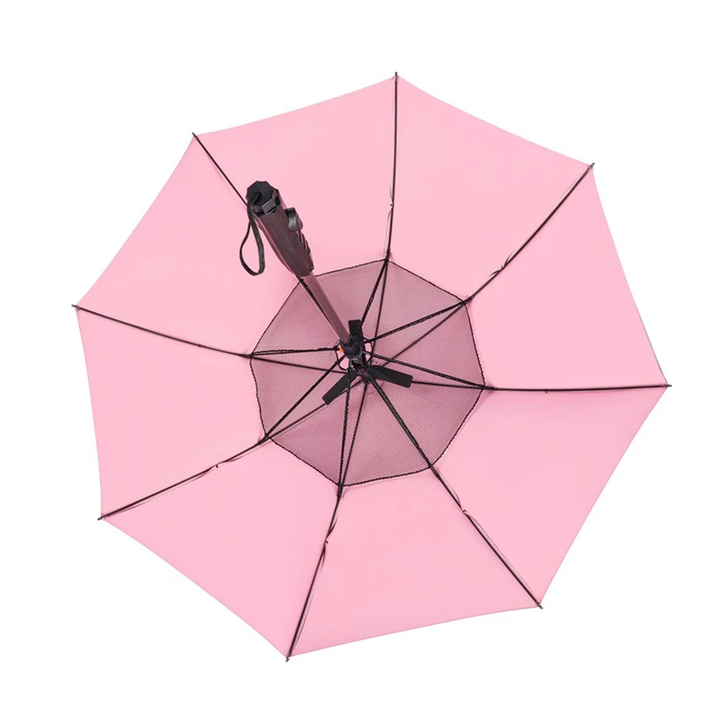 Versatile 3-in-1 Portable Umbrella with Fan and Sprayer - Stay Cool and Protected from Sun and Rain!