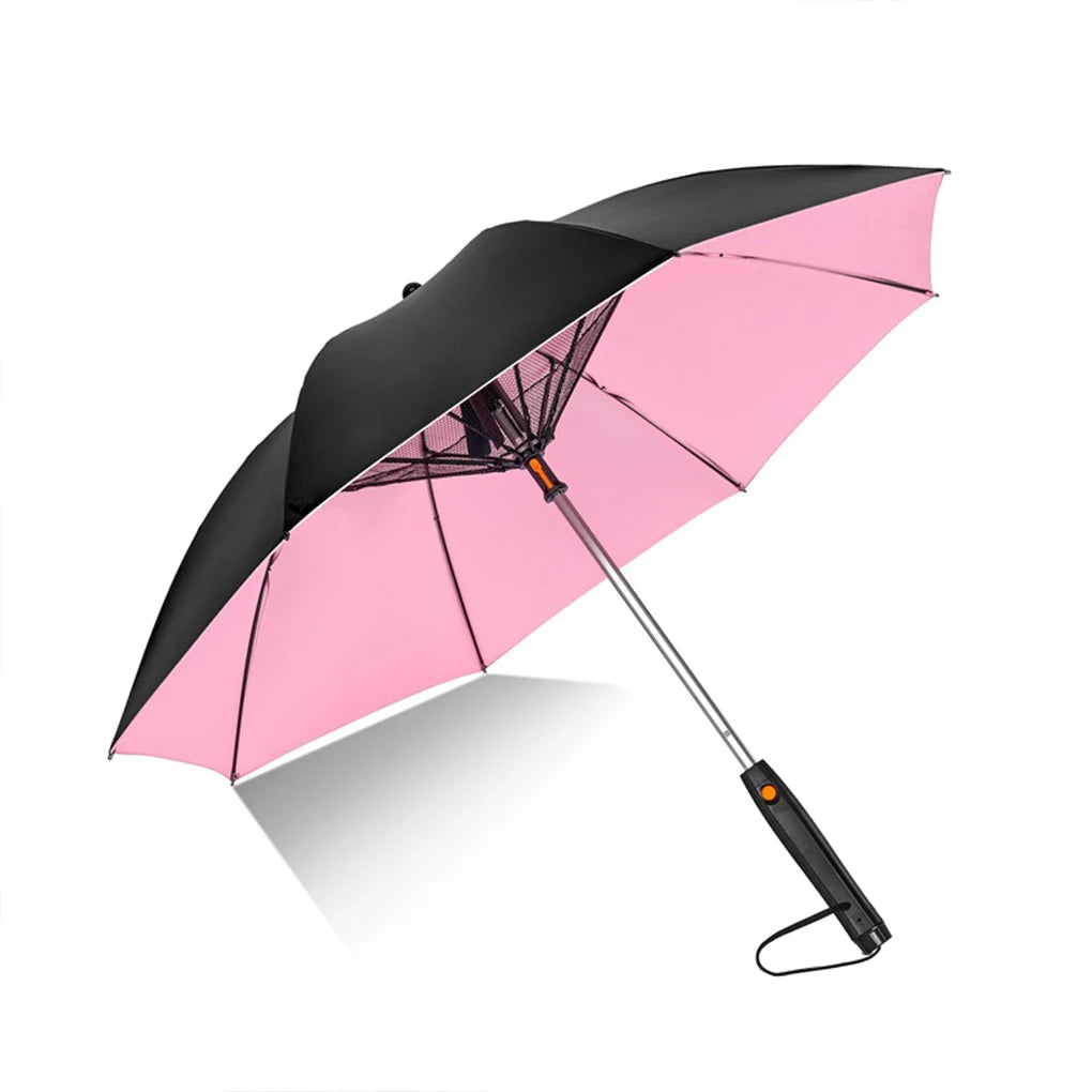 Versatile 3-in-1 Portable Umbrella with Fan and Sprayer - Stay Cool and Protected from Sun and Rain!